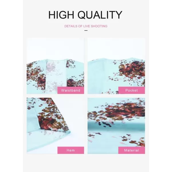 Dokotoo Womens 2023 Fashion Summer Print Kimono Casual Cardigans Loose Cover ups
