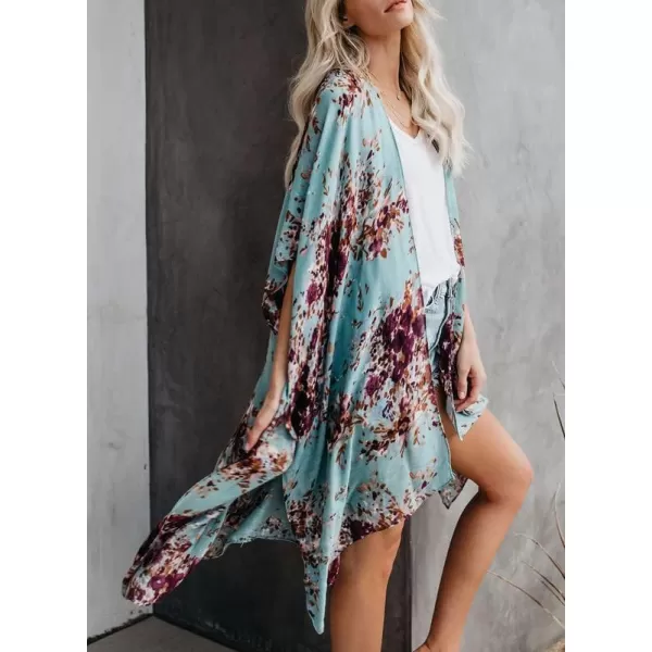 Dokotoo Womens 2023 Fashion Summer Print Kimono Casual Cardigans Loose Cover ups