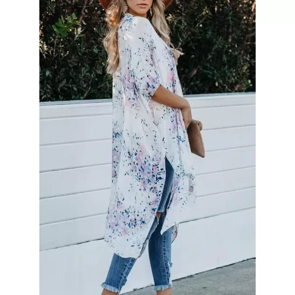 Dokotoo Womens 2023 Fashion Summer Print Kimono Casual Cardigans Loose Cover ups