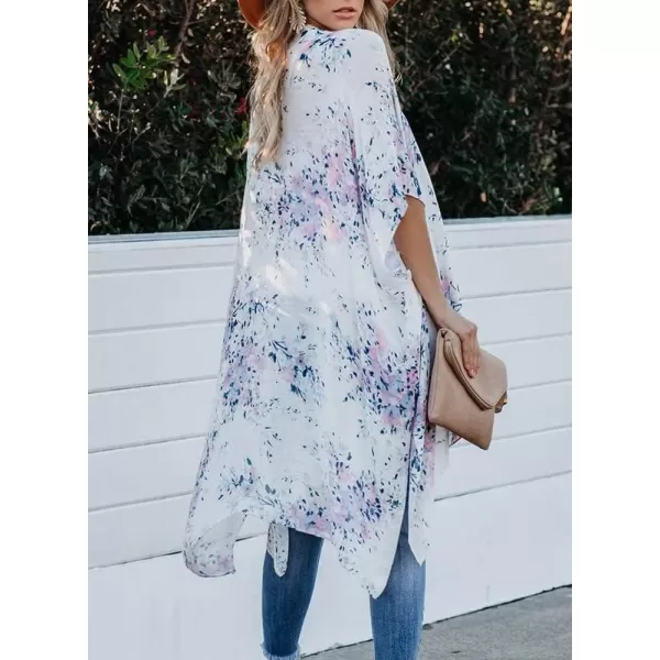 Dokotoo Womens 2023 Fashion Summer Print Kimono Casual Cardigans Loose Cover ups
