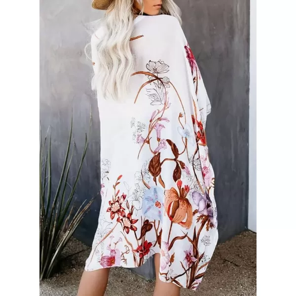 Dokotoo Womens 2023 Fashion Summer Print Kimono Casual Cardigans Loose Cover ups