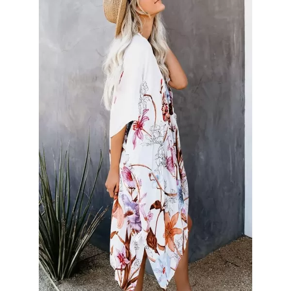 Dokotoo Womens 2023 Fashion Summer Print Kimono Casual Cardigans Loose Cover ups