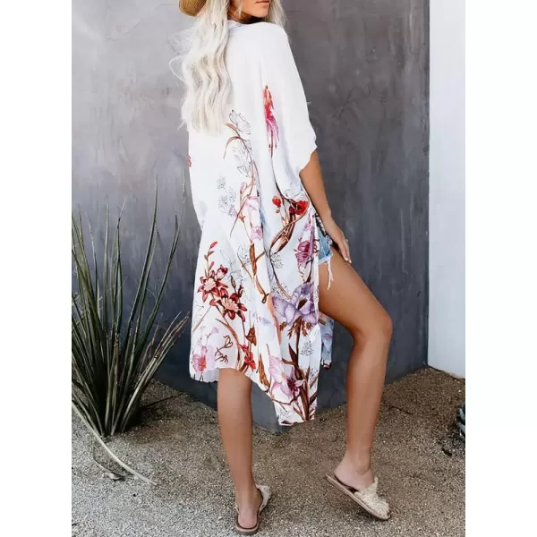 Dokotoo Womens 2023 Fashion Summer Print Kimono Casual Cardigans Loose Cover ups