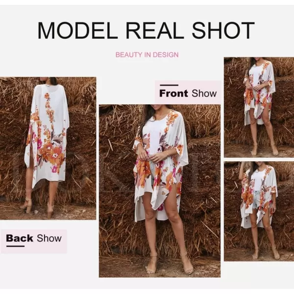 Dokotoo Womens 2023 Fashion Summer Print Kimono Casual Cardigans Loose Cover ups