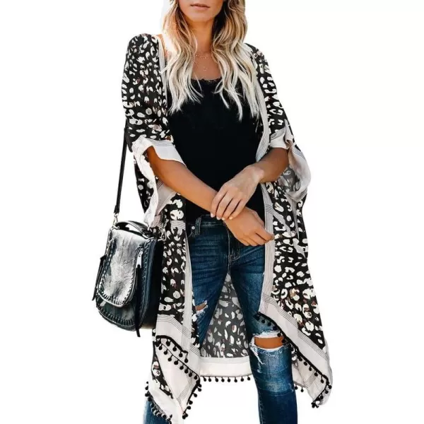 Dokotoo Womens 2023 Fashion Summer Print Kimono Casual Cardigans Loose Cover ups