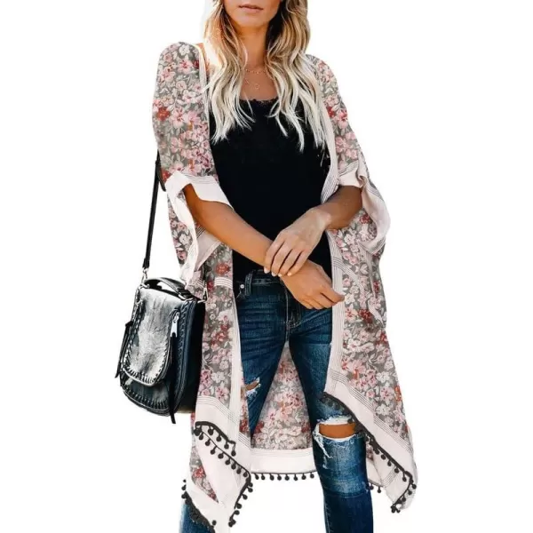 Dokotoo Womens 2023 Fashion Summer Print Kimono Casual Cardigans Loose Cover ups