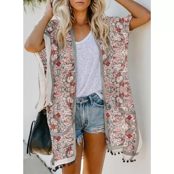Dokotoo Womens 2023 Fashion Summer Print Kimono Casual Cardigans Loose Cover ups