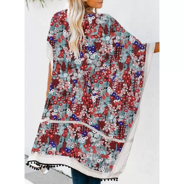 Dokotoo Womens 2023 Fashion Summer Print Kimono Casual Cardigans Loose Cover ups