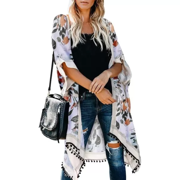 Dokotoo Womens 2023 Fashion Summer Print Kimono Casual Cardigans Loose Cover ups