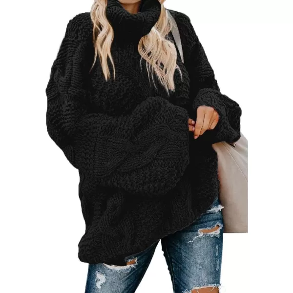 Dokotoo Womens 2023 Loose Oversized Casual Turtle Neck Sweater Pullover Top
