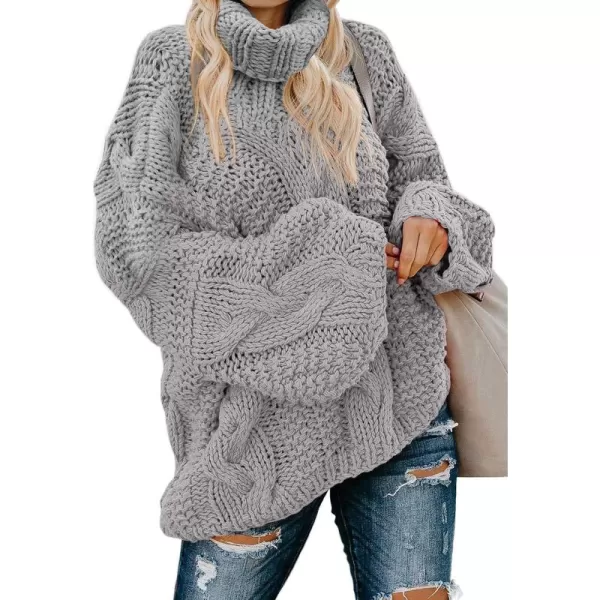 Dokotoo Womens 2023 Loose Oversized Casual Turtle Neck Sweater Pullover Top