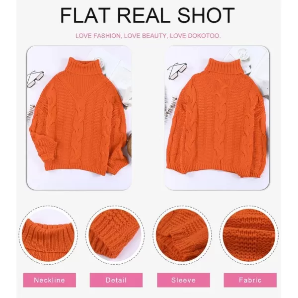 Dokotoo Womens 2023 Loose Oversized Casual Turtle Neck Sweater Pullover Top