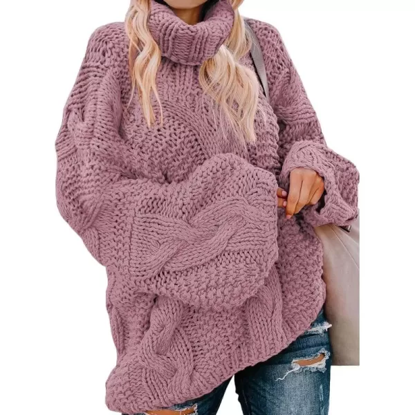 Dokotoo Womens 2023 Loose Oversized Casual Turtle Neck Sweater Pullover Top
