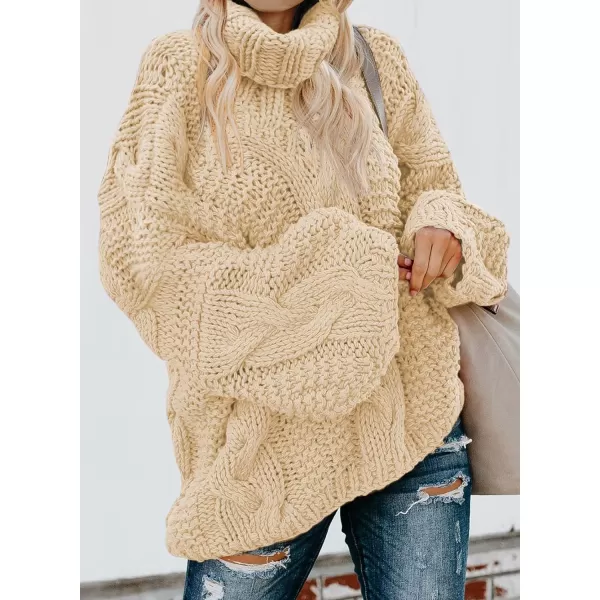 Dokotoo Womens 2023 Loose Oversized Casual Turtle Neck Sweater Pullover Top