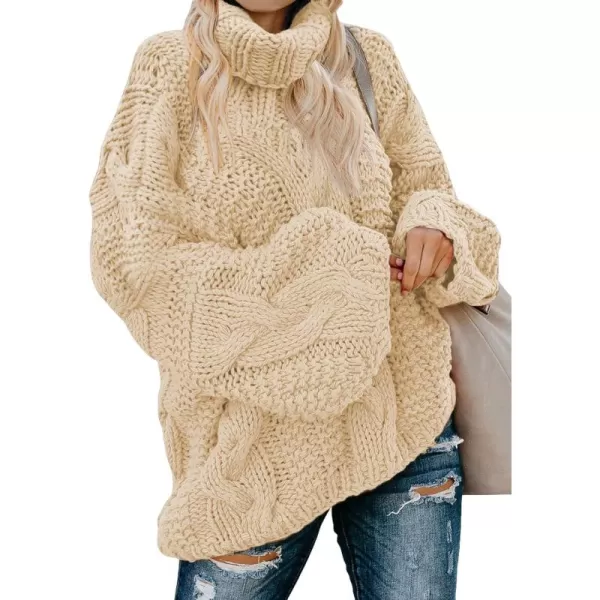Dokotoo Womens 2023 Loose Oversized Casual Turtle Neck Sweater Pullover Top
