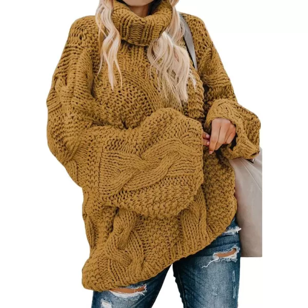 Dokotoo Womens 2023 Loose Oversized Casual Turtle Neck Sweater Pullover Top