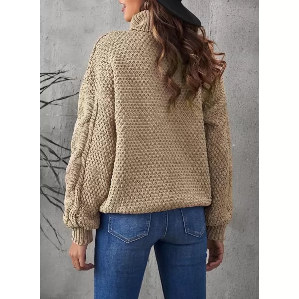 Dokotoo Womens 2023 Loose Oversized Casual Turtle Neck Sweater Pullover Top