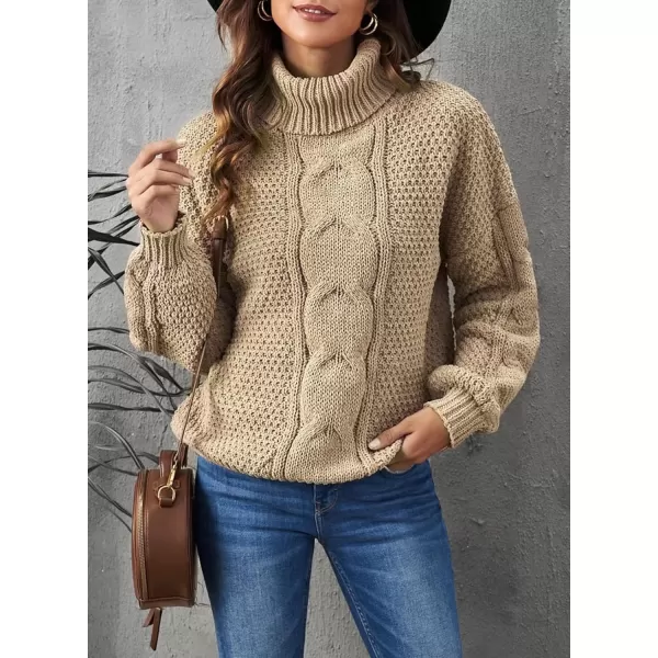 Dokotoo Womens 2023 Loose Oversized Casual Turtle Neck Sweater Pullover Top