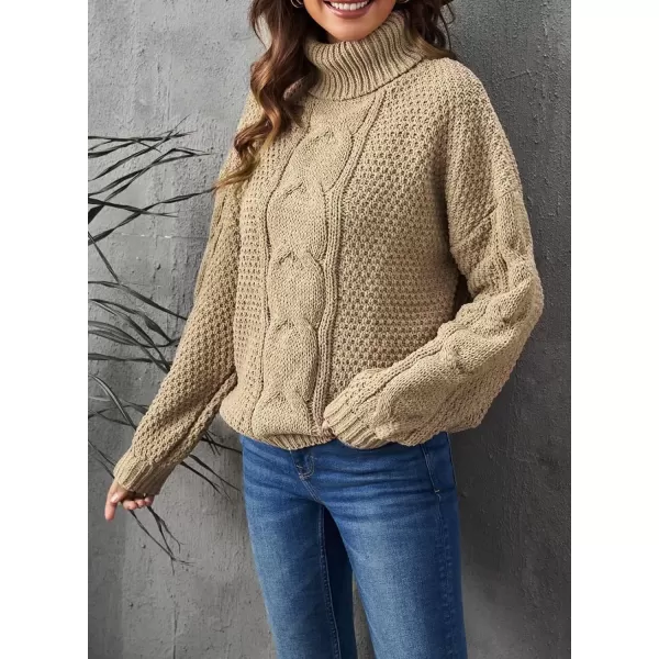 Dokotoo Womens 2023 Loose Oversized Casual Turtle Neck Sweater Pullover Top