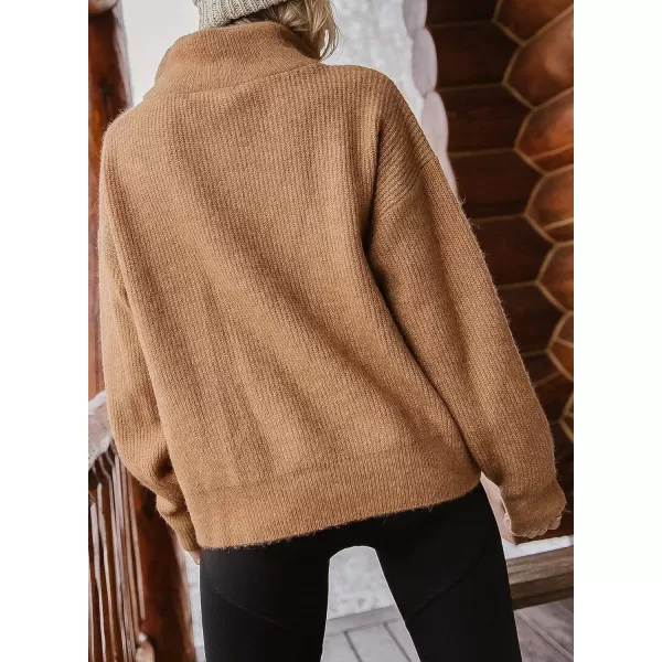 Dokotoo Womens 2023 Loose Oversized Casual Turtle Neck Sweater Pullover Top