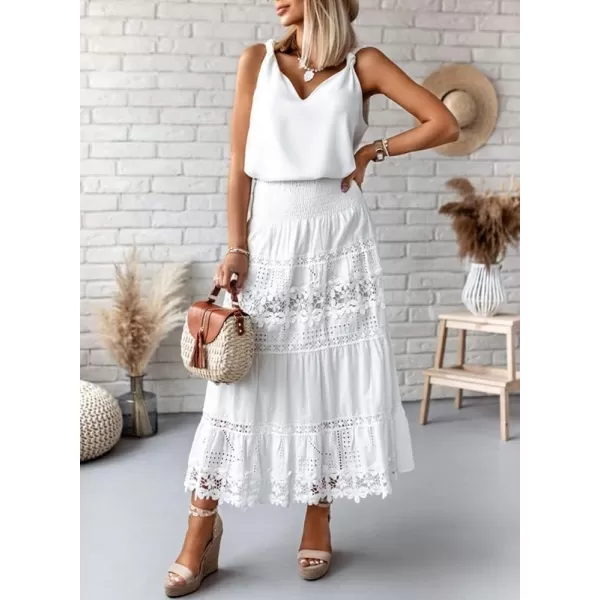 Dokotoo Womens 2023 Summer Tank Tops V-Neck Blouse Sleeveless Knotted Tee Beach Shirts
