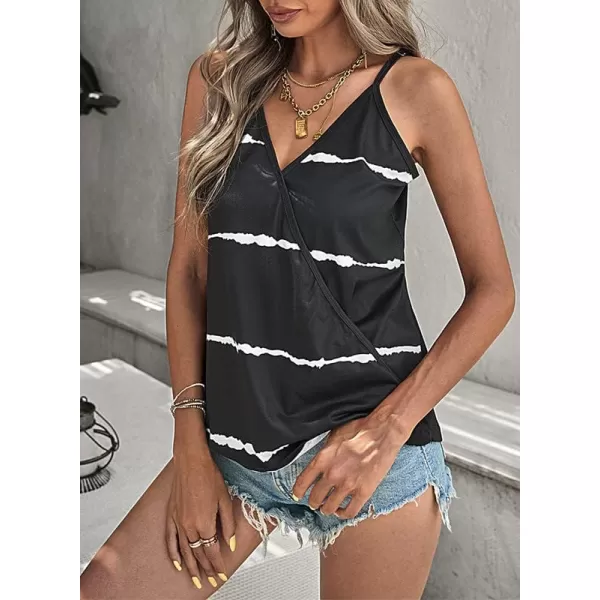 Dokotoo Womens 2023 V Neck Camisole Leaf Print Tanks Tops and Blouse S-XXL