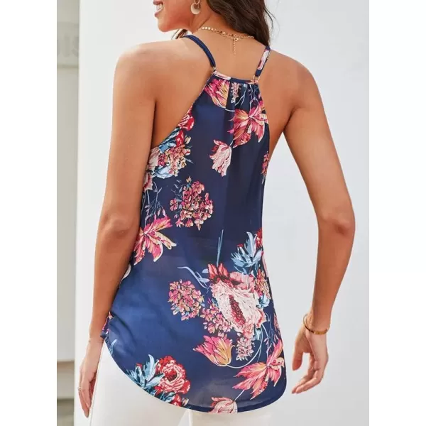 Dokotoo Womens 2023 V Neck Camisole Leaf Print Tanks Tops and Blouse S-XXL