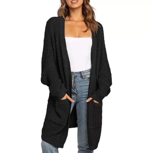 Dokotoo Womens 2023 Winter Fall Casual Open Front Knit Long Cardigans Sweaters Coats