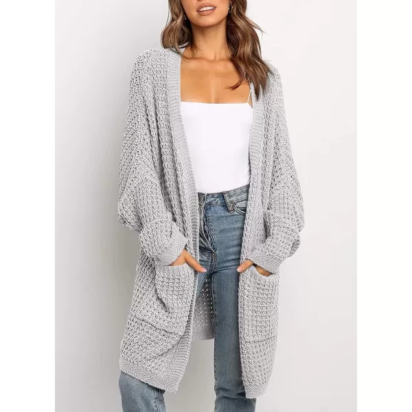Dokotoo Womens 2023 Winter Fall Casual Open Front Knit Long Cardigans Sweaters Coats