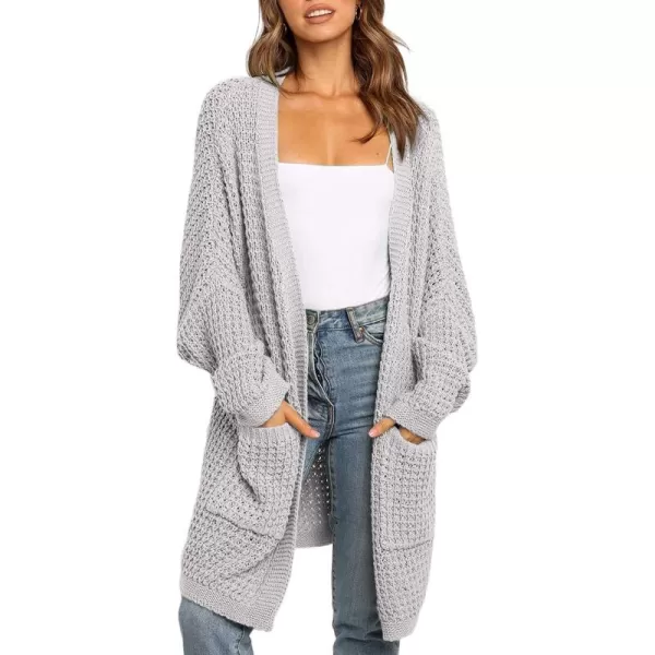 Dokotoo Womens 2023 Winter Fall Casual Open Front Knit Long Cardigans Sweaters Coats