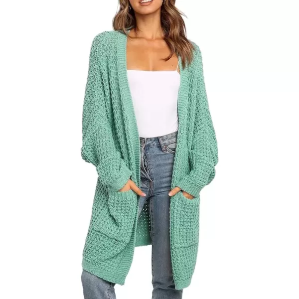 Dokotoo Womens 2023 Winter Fall Casual Open Front Knit Long Cardigans Sweaters Coats