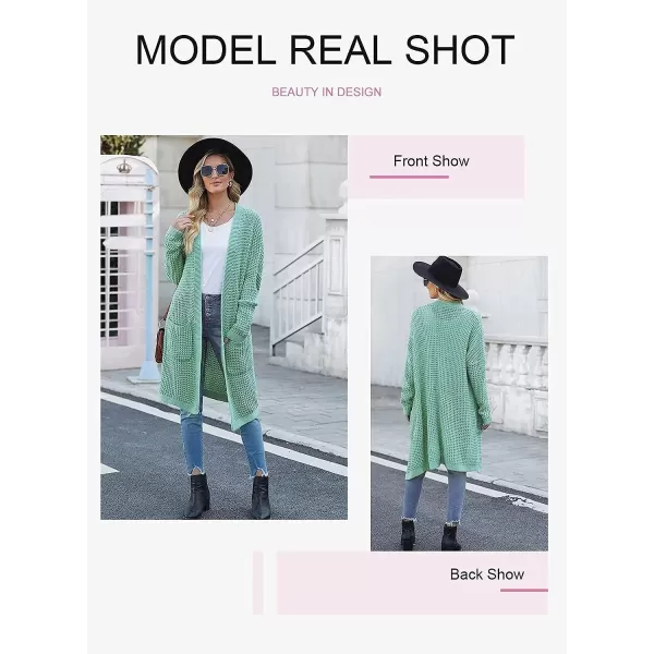 Dokotoo Womens 2023 Winter Fall Casual Open Front Knit Long Cardigans Sweaters Coats