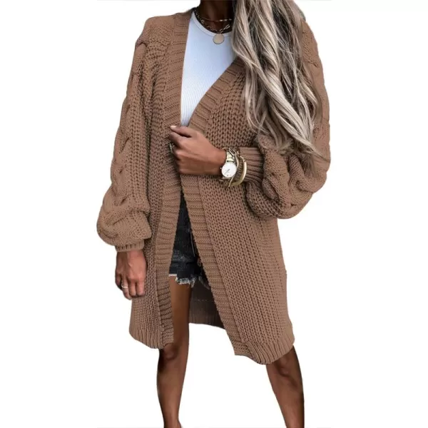 Dokotoo Womens 2023 Winter Fall Casual Open Front Knit Long Cardigans Sweaters Coats
