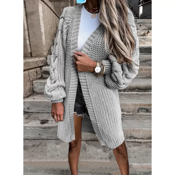 Dokotoo Womens 2023 Winter Fall Casual Open Front Knit Long Cardigans Sweaters Coats