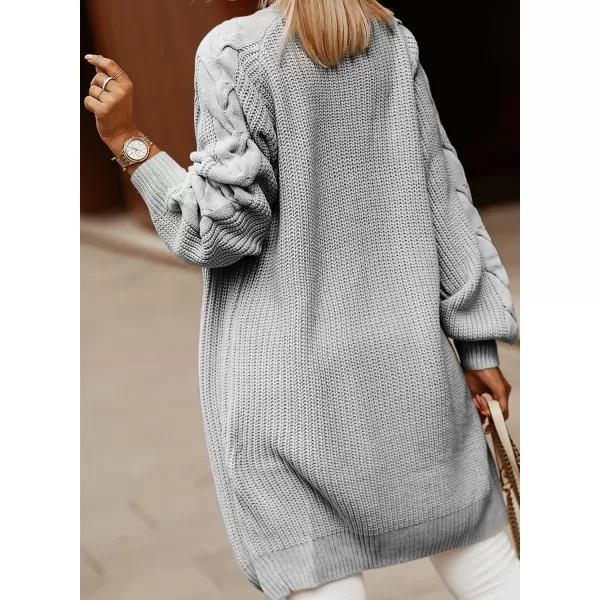 Dokotoo Womens 2023 Winter Fall Casual Open Front Knit Long Cardigans Sweaters Coats
