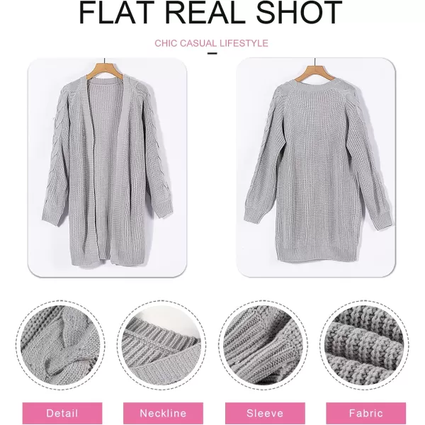 Dokotoo Womens 2023 Winter Fall Casual Open Front Knit Long Cardigans Sweaters Coats