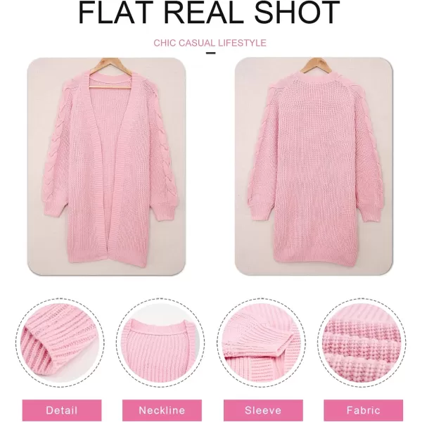 Dokotoo Womens 2023 Winter Fall Casual Open Front Knit Long Cardigans Sweaters Coats