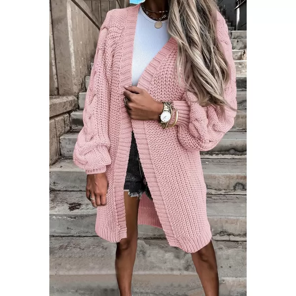 Dokotoo Womens 2023 Winter Fall Casual Open Front Knit Long Cardigans Sweaters Coats