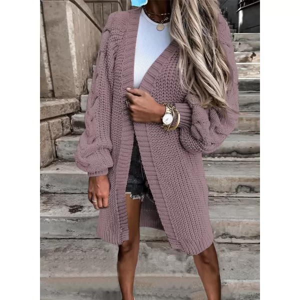 Dokotoo Womens 2023 Winter Fall Casual Open Front Knit Long Cardigans Sweaters Coats