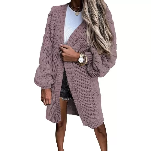 Dokotoo Womens 2023 Winter Fall Casual Open Front Knit Long Cardigans Sweaters Coats