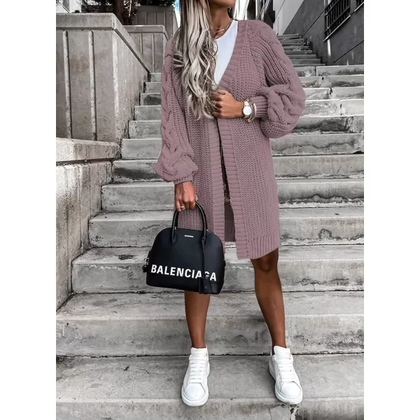 Dokotoo Womens 2023 Winter Fall Casual Open Front Knit Long Cardigans Sweaters Coats
