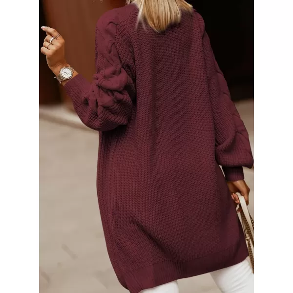Dokotoo Womens 2023 Winter Fall Casual Open Front Knit Long Cardigans Sweaters Coats