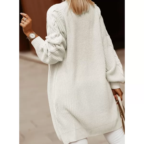 Dokotoo Womens 2023 Winter Fall Casual Open Front Knit Long Cardigans Sweaters Coats