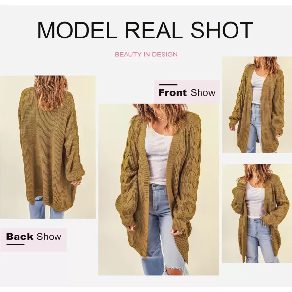 Dokotoo Womens 2023 Winter Fall Casual Open Front Knit Long Cardigans Sweaters Coats