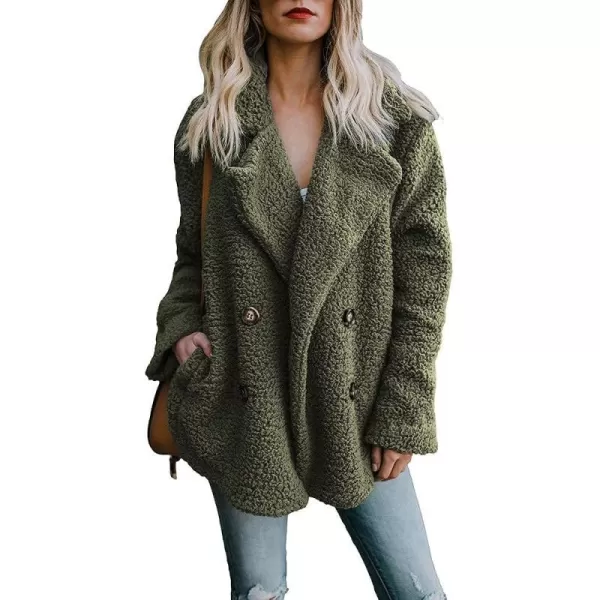 Dokotoo Womens 2023 Winter Fleece Teddy Bear Sherpa Jacket Coats with Pockets Outerwear