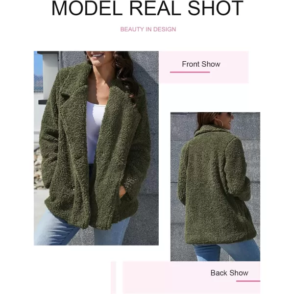 Dokotoo Womens 2023 Winter Fleece Teddy Bear Sherpa Jacket Coats with Pockets Outerwear