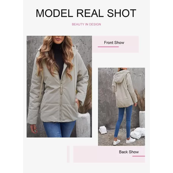 Dokotoo Womens 2023 Winter Full Zipper Hooded Puffer Jacket Short Coat with Pockets