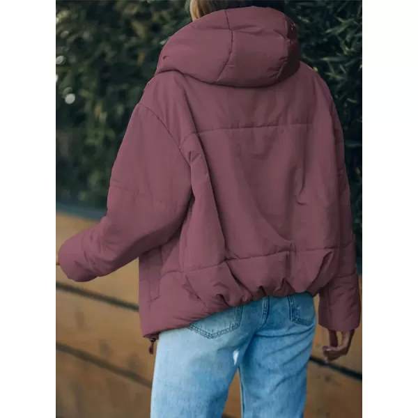 Dokotoo Womens 2023 Winter Full Zipper Hooded Puffer Jacket Short Coat with Pockets