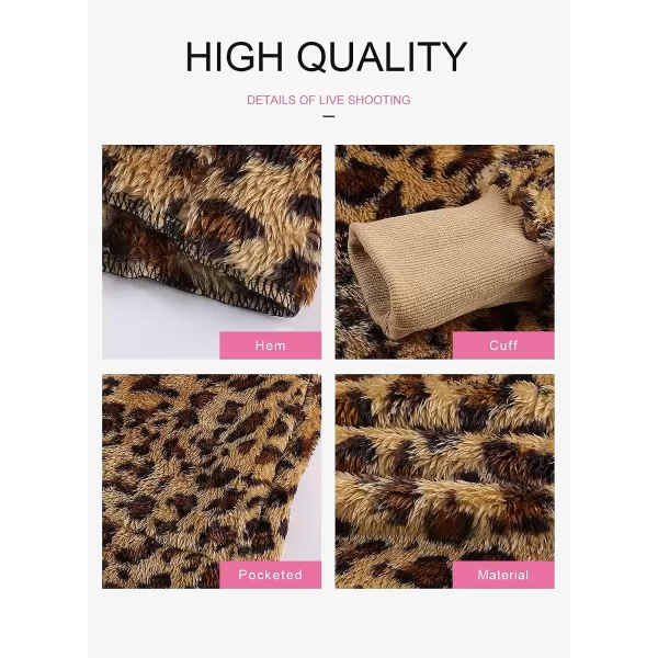 Dokotoo Womens 2023 Winter Long Sleeve Solid Fuzzy Fleece Open Front Hooded Cardigans Jacket Coats Outerwear with Pocket