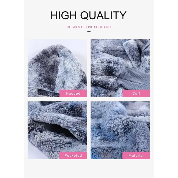 Dokotoo Womens 2023 Winter Long Sleeve Solid Fuzzy Fleece Open Front Hooded Cardigans Jacket Coats Outerwear with Pocket